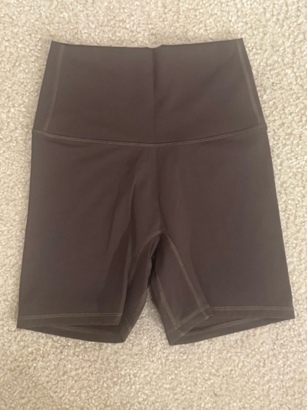 High-Waist Women’s Bike Shorts — Dark Brown